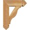 Ekena Millwork Funston Arts and Crafts Rough Sawn Bracket w/ Offset Brace, Western Red Cedar, 6"W x 16"D x 20"H BKT0604X16X20FST03RWR - alternate 4